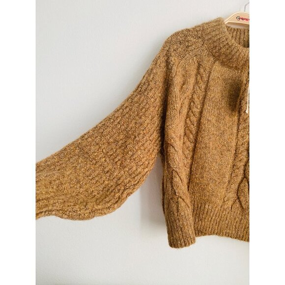 NWT a new day brown mock turtle neck chunky knit sweater - Picture 2 of 7